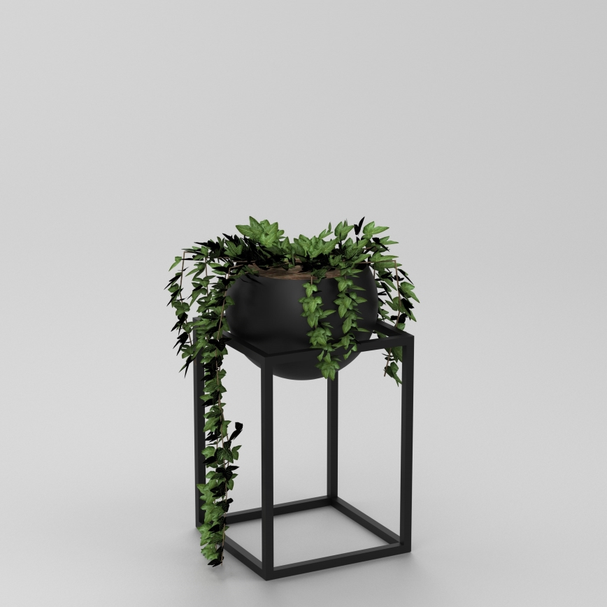 Metalna posuda za cvijeće 51,3x29 cm crna