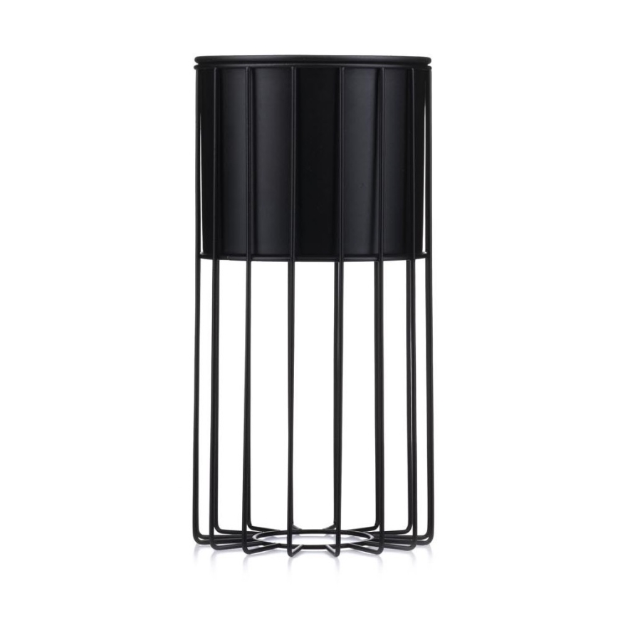 Metalna posuda za cvijeće LOFT 42x20 cm crna