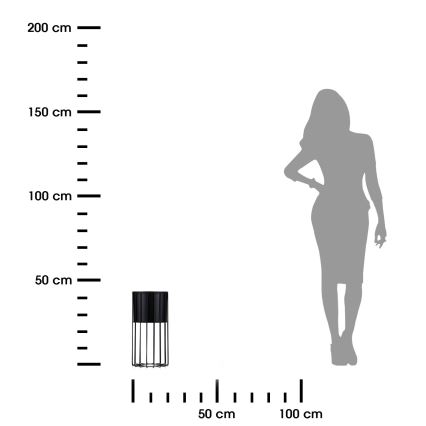Metalna posuda za cvijeće LOFT 42x20 cm crna