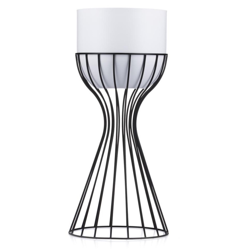 Metalna posuda za cvijeće LOFT 46x20 cm crna/bijela