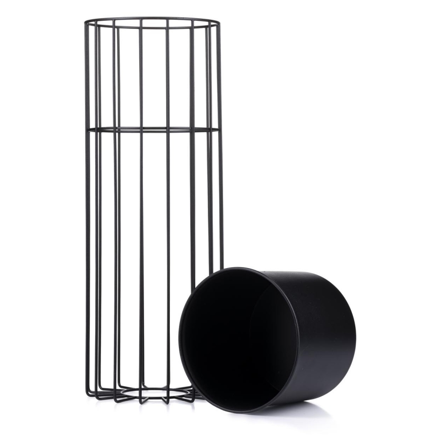 Metalna posuda za cvijeće LOFT 55x20 cm crna