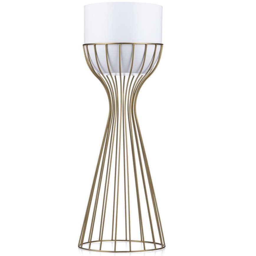 Metalna posuda za cvijeće LOFT 56x20 cm zlatna/bijela