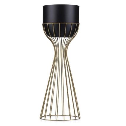 Metalna posuda za cvijeće LOFT 56x20 cm zlatna/crna