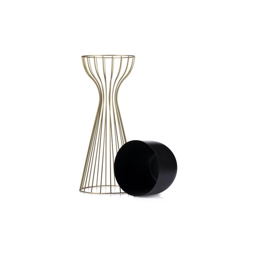 Metalna posuda za cvijeće LOFT 56x20 cm zlatna/crna