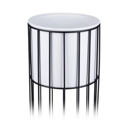 Metalna posuda za cvijeće LOFT 70x20 cm crna/bijela