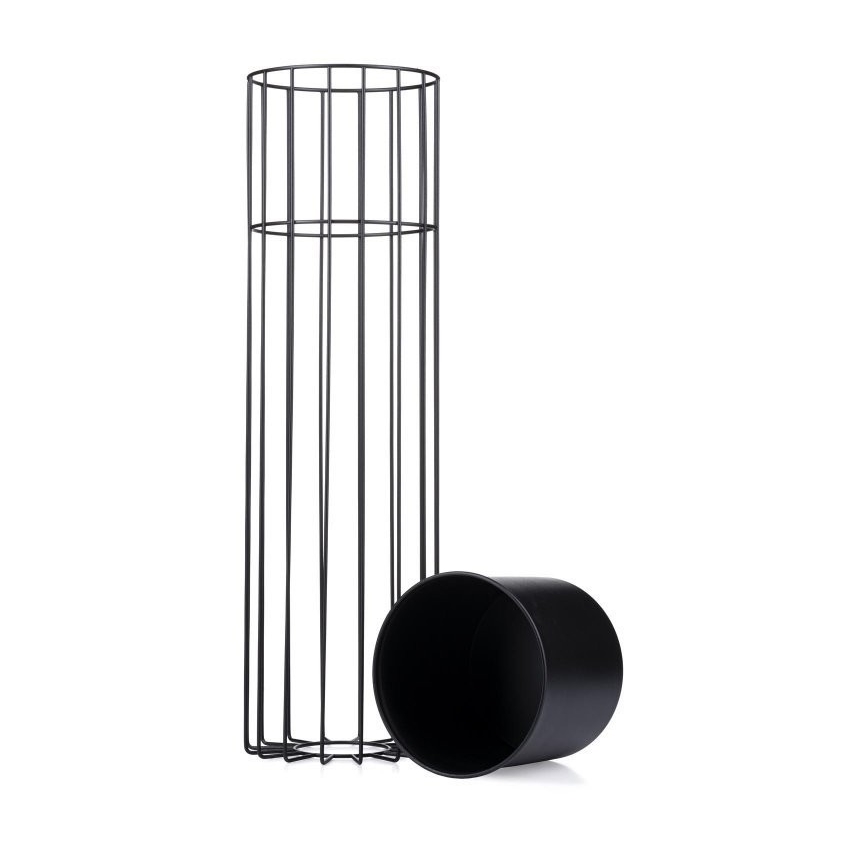 Metalna posuda za cvijeće LOFT 70x20 cm crna