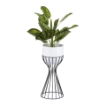 Metalna saksija za cvijeće LOFT 46x20 cm crna/bijela