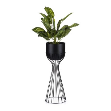 Metalna saksija za cvijeće LOFT 56x20 cm crna