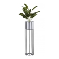 Metalna saksija za cvijeće LOFT 70x20 cm crna/bijela