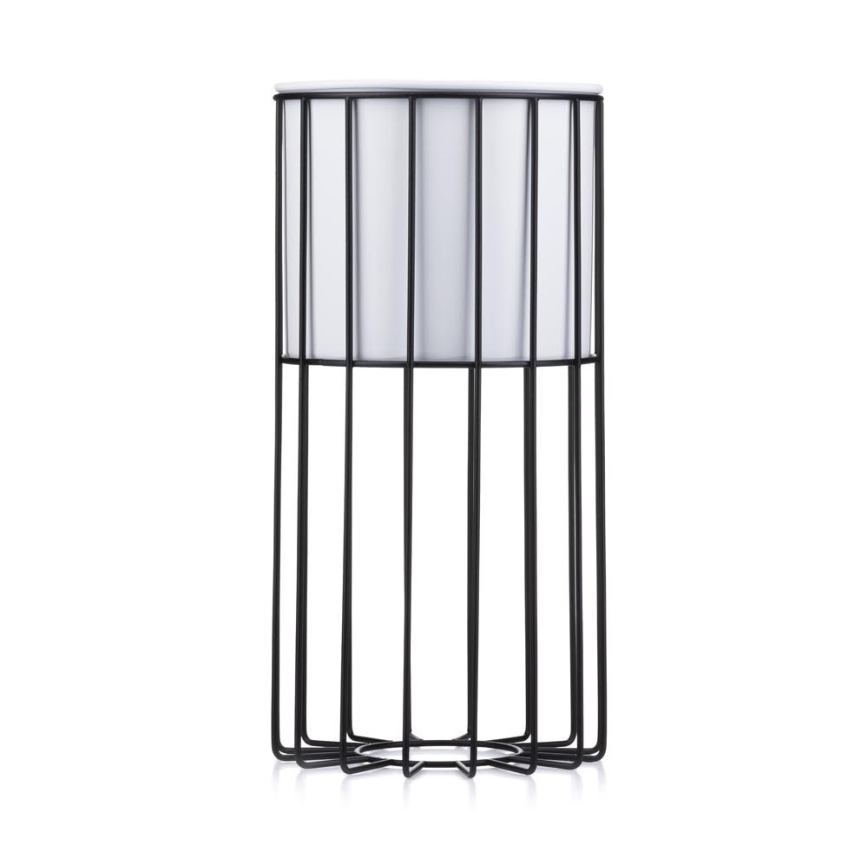 Metalna saksija za cvijeće LOFT 42x20 cm crna/bijela