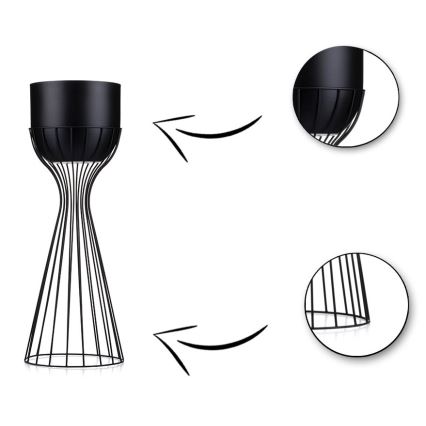 Metalna saksija za cvijeće LOFT 46x20 cm crna