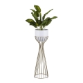 Metalni cvjetnjak LOFT 68x20 cm zlatna/bijela