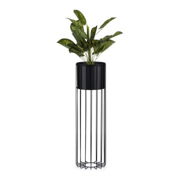 Metalni cvjetnjak LOFT 70x20 cm crni