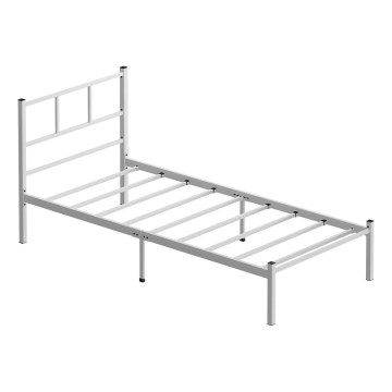 Metalni jednokrevetni krevet ROVAN 90x200 cm bijeli nosivost 120 kg