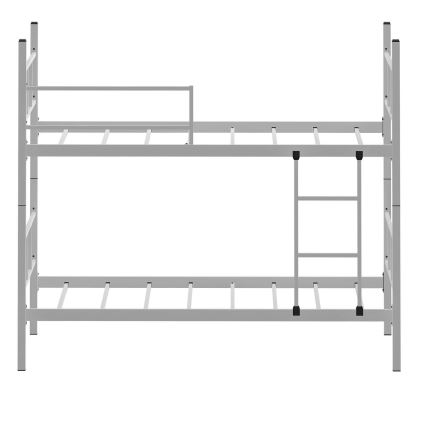 Metalni krevet na kat MAVEN 90x200 cm bijeli nosivost 2x100 kg