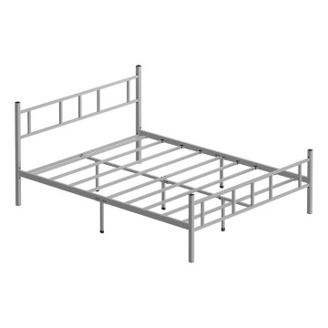Metalni krevet za dvoje PIRON 140x200 cm, bijeli, nosivost 200 kg