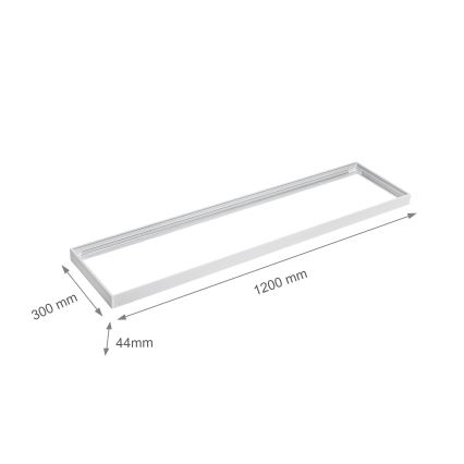 Metalni okvir za instalaciju LED panela 1200x300 mm bijela