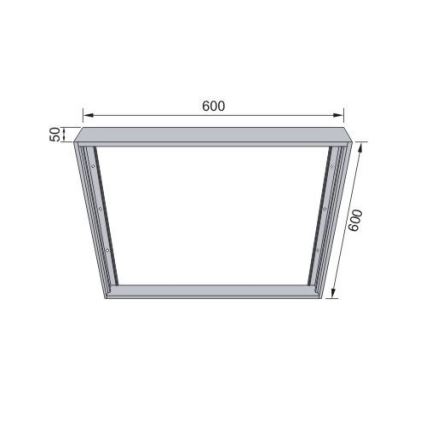 Metalni okvir za instalaciju LED panela 600x600