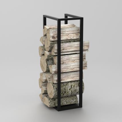 Metalni stalak za drva 100x30 cm crna