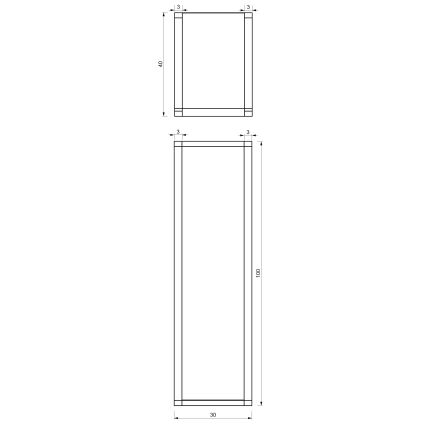 Metalni stalak za drva 100x30 cm crna