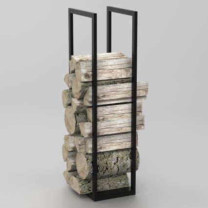 Metalni stalak za drva 120x40 cm crna