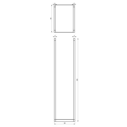 Metalni stalak za drva 120x40 cm crna