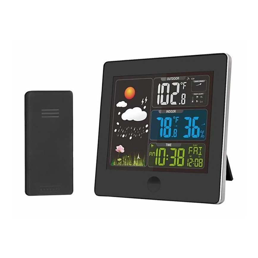 Meteorološka stanica s LCD zaslonom 230V/2xAAA + 2xAAA crna