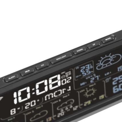 Meteorološka stanica s LCD zaslonom GoSmart 230V/3xAAA + 2×AAA Wi-Fi Tuya crna