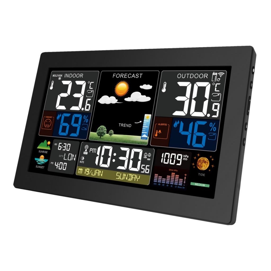 Meteorološka stanica s LCD zaslonom u boji 230V/2xAA + 2xAA