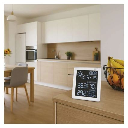 Meteostanica 5V, 2xAAA + 2xAAA, crna