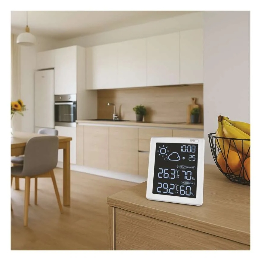 Meteostanica 5V, 2xAAA + 2xAAA, crna