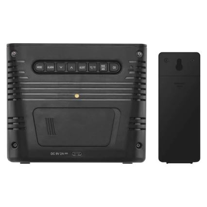 Meteostanica s bežičnim punjenjem 5V, 2xAA + 2xAAA, crna