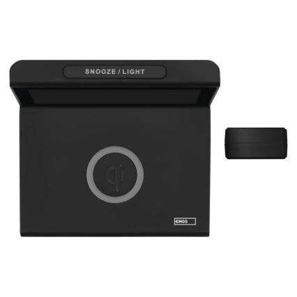 Meteostanica s bežičnim punjenjem 5V, 2xAA + 2xAAA, crna