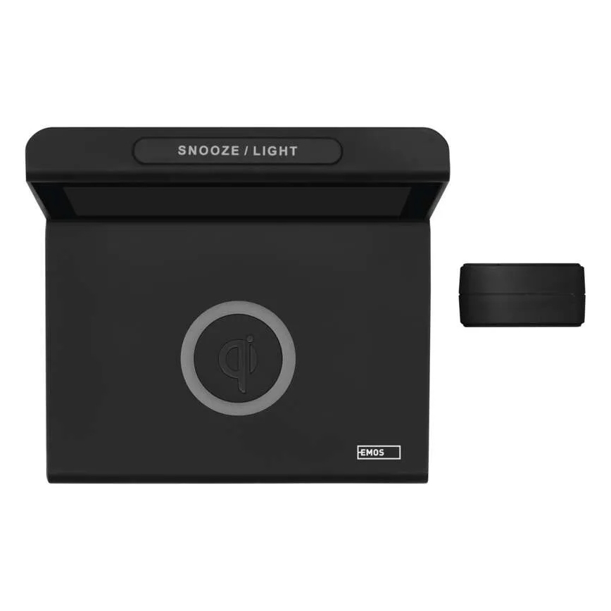 Meteostanica s bežičnim punjenjem 5V, 2xAA + 2xAAA, crna