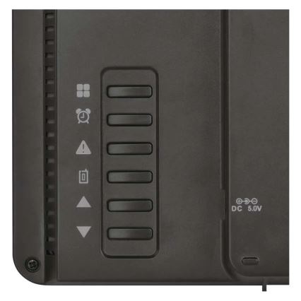 Meteostanica s LCD zaslonom u boji i budilicom 5V 3xAAA + 2xAA crna