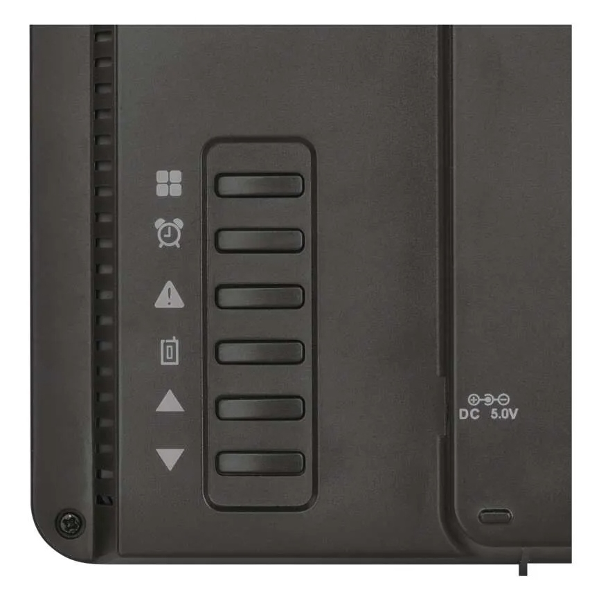 Meteostanica s LCD zaslonom u boji i budilicom 5V 3xAAA + 2xAA crna