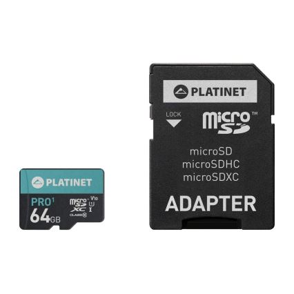 MicroSDXC 64GB U1 Pro 70MB/s + SD adapter