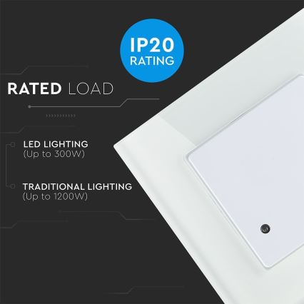 Mikrovalni senzor pokreta 180° 300W/230V bijela