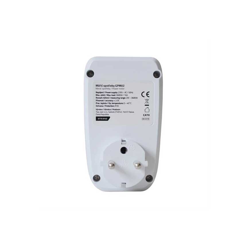 Mjerač potrošnje električne energije 3680W/230V