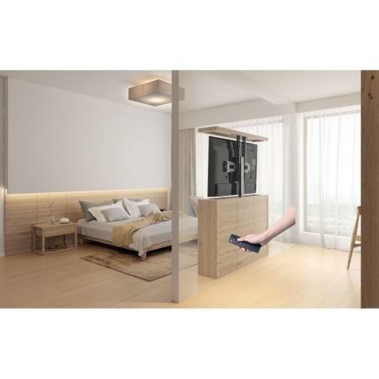 MK FLORIA MKF-19DM648 - Samostojeći nosač za TV 37-65" crna + daljinski upravljač