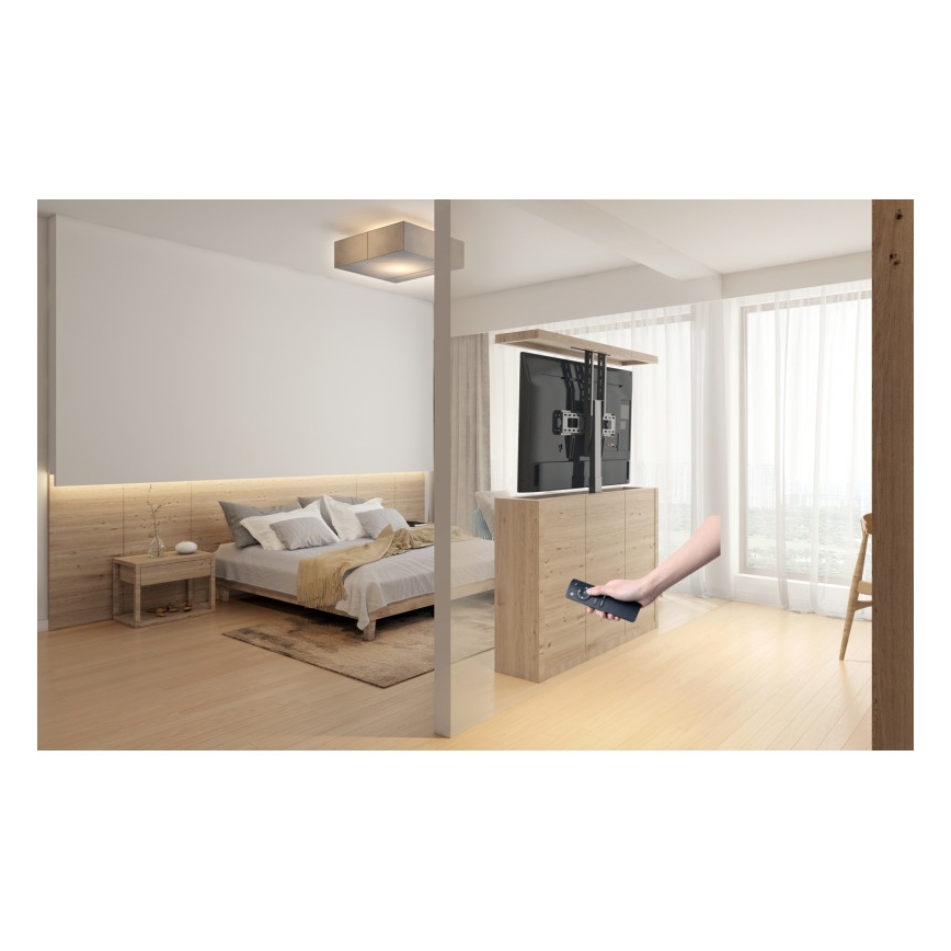 MK FLORIA MKF-19DM648 - Samostojeći nosač za TV 37-65" crna + daljinski upravljač