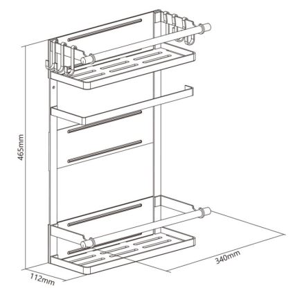 MK FLORIA MKF-21MG01W - Magnetski organizator  46,5x34 cm bijela