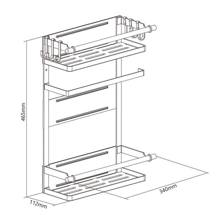 MK FLORIA MKF-21MG01W - Magnetski organizator  46,5x34 cm bijela