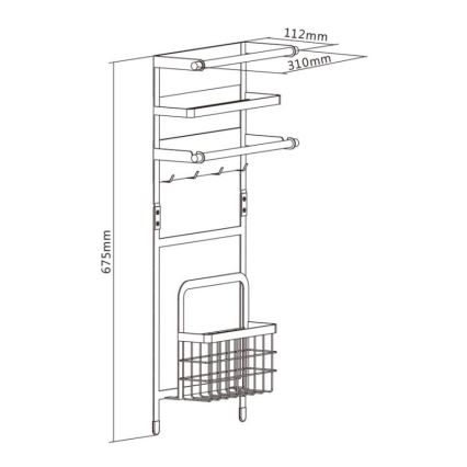 MK FLORIA MKF-21MG02W - Magnetski organizator 67,5x31 cm bijela