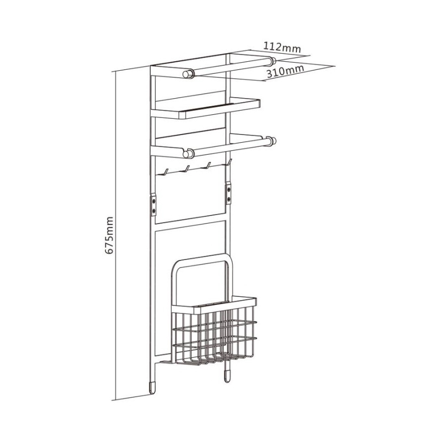 MK FLORIA MKF-21MG02W - Magnetski organizator 67,5x31 cm bijela
