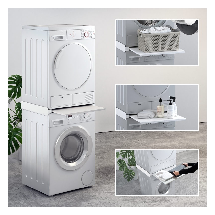 MK FLORIA MKF-23MZ601 - Vezni element za perilicu i sušilicu s kliznom policom 60 cm bijela