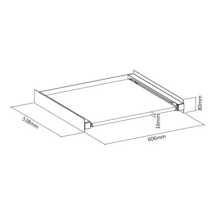 MK FLORIA MKF-23MZ601 - Vezni element za perilicu i sušilicu s kliznom policom 60 cm bijela