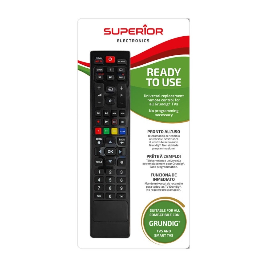 MK FLORIA Superior RC UNI TV Grundig - Zamjenski daljinski upravljač za TV marke Grundig