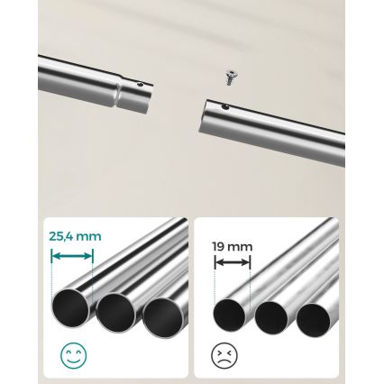 Mobilna vješalica na stalku LINEA, srebrna
