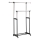 Mobilni metalni stalak za odjeću 170x142 cm crna/sjajni krom